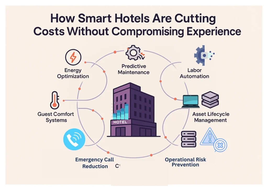Ways Smart Hotels are cutting costs - Diagram